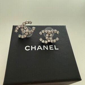 Chanel CC logo earrings